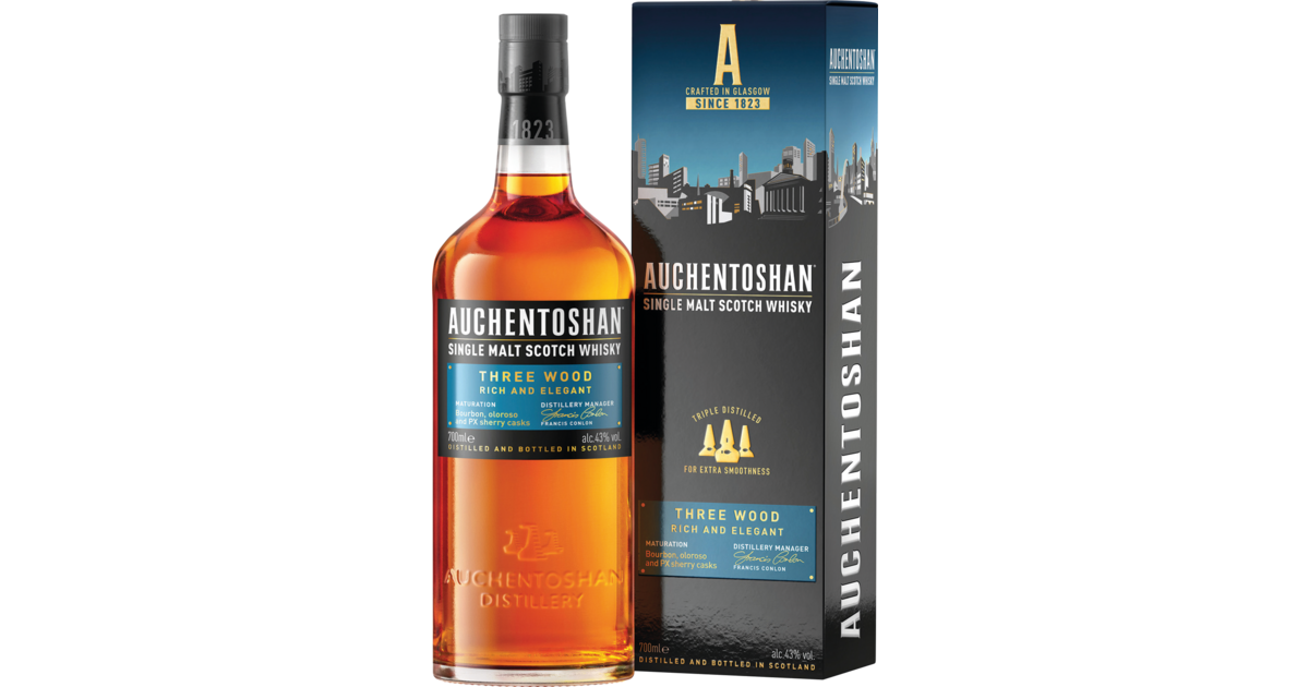 Auchentoshan Three Wood Lowland Single Malt Scotch Whisky, 0,7 L, 43% Vol.  online kaufen