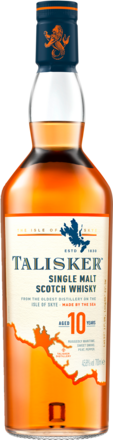 Talisker 10 Years Isle of Skye Single Malt Whisky Scotch, 0,7 L, 45,8% Vol.