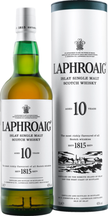 Laphroaig 10 Years Isle of Islay Single Malt Scotch Whisky, 0,7 L, 40% Vol.