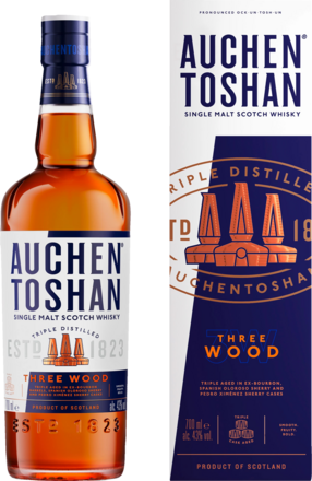 Auchentoshan Three Wood Lowland Single Malt Scotch Whisky, 0,7 L, 43% Vol.