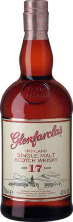 Glenfarclas 17 Years Single Malt Scotch Whisky Speyside, Schottland, 0,7 L, 43% Vol., in Etui