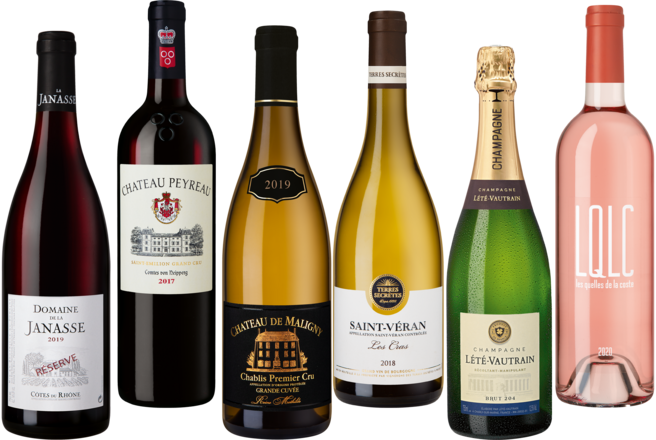 Weinpaket Frankreich 6 Flaschen zum Kennenlernpreis
