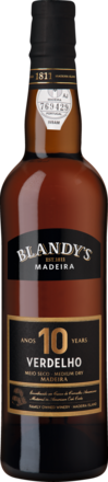 Blandy&#39;s 10 Years Old Verdelho Madeira DOC, 19 % Vol., 0,5 L