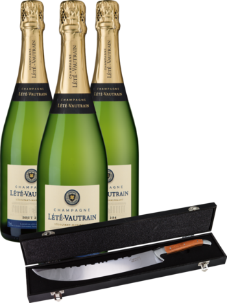 L&#39;Été Vautrain Paket 3 Fl. und Champagner Säbel