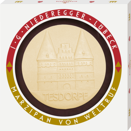 Niederegger Lübecker Marzipantorte Edition Tesdorpf mit Holstentor, 250g