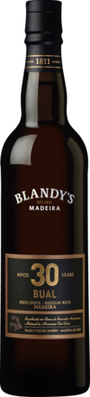 Blandy's 30 Years Old Bual Madeira DOC, 20 % Vol., 0,75 L
