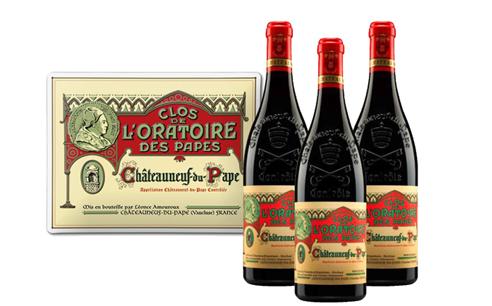 Paket Clos de l´Oratoire 3 Flaschen und Metallschild