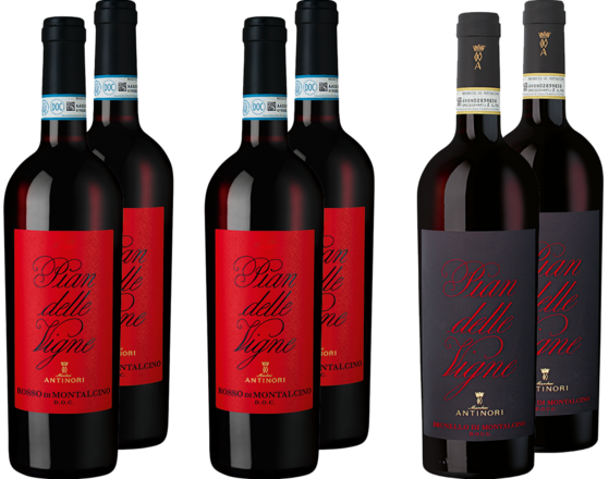 Pian delle Vigne Collection 4 + 2 Flaschen