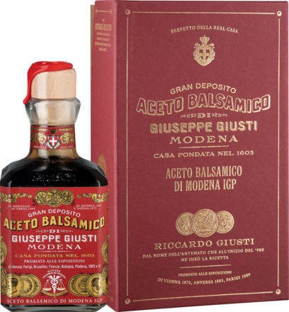Giusti Aceto Balsamico di Modena IGP 3 Goldmedaillen, Geschenkverpackung, 250 ml