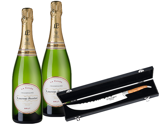 Laurent-Perrier Champagnerpaket 2 Fl. und Champagner Säbel