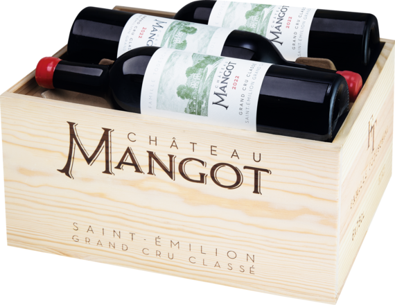 Château Mangot Saint-Emilion Grand Cru AOP, 6er Holzkiste 2022