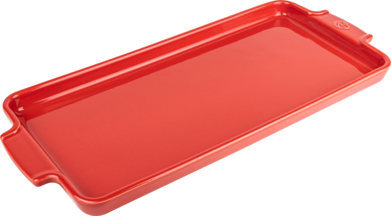 Peugeot Servierplatte Keramik, rot, 40 cm (l)