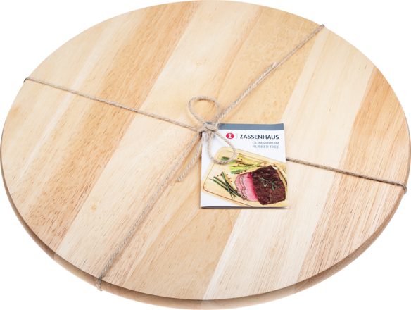 Zassenhaus Käsebrett, drehbar Gummibaum, 35 cm Durchmesser