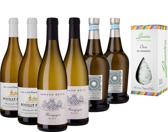 BBQ Weißweine inkl. Olivenöl 3x2 Fl. und 1 Fl Olivenöl