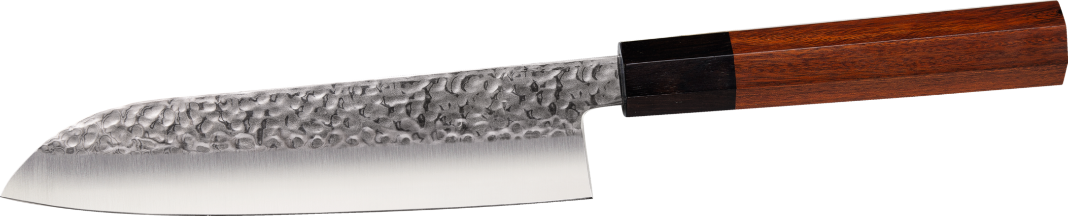 Santoku Messer in Geschenkbox Edelstahl, Holzgriff