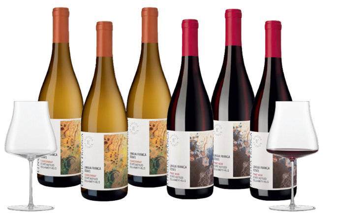 Lingua Franca Paket mit The Moment 2x3 Flaschen + Gläser The Moment 2er Set