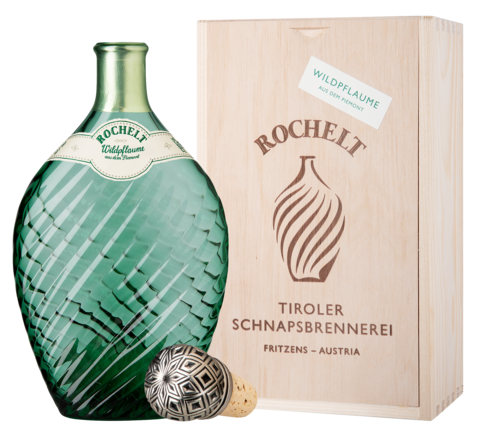 Rochelt Piemont Wildpflaume 0,35 L, 50% Vol., in Holzkiste 2016