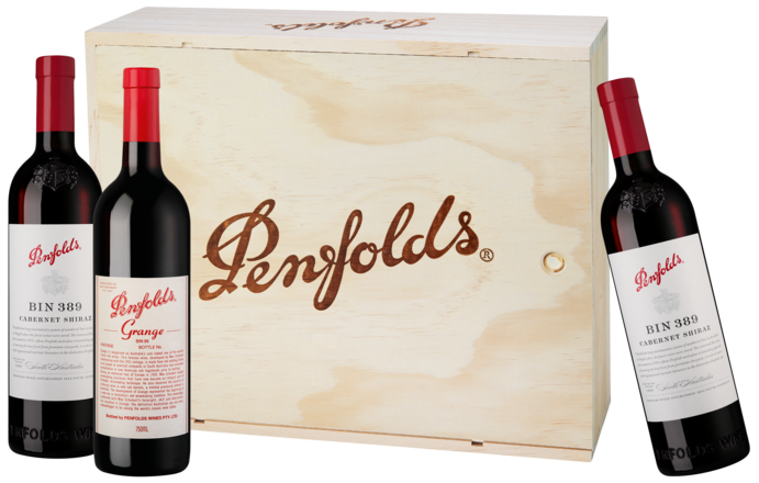 Penfolds Collection 3 Flaschen in Holzkiste
