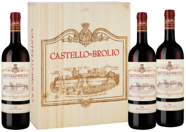 Castello di Brolio Chianti Classico Gran Selezione Chianti Classico DOCG, 3er Holzkiste 2021