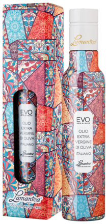 EVO Extra Natives Olivenöl Mosaic Flasche in Geschenkverpackung, 250 ml