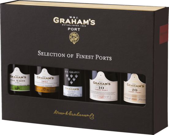 Graham&#39;s Port Collection in Geschenkverpackung Vinho do Port DOC, 5er Verkostungsset à 0,2 L