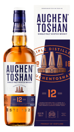 Auchentoshan 12 Years Single Malt Scotch Whisky Triple Distilled, 0,7 L, 40% Vol.