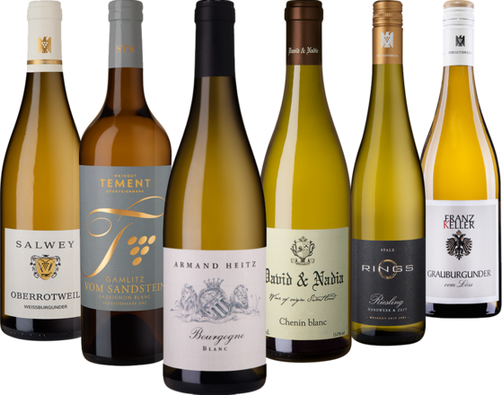 Lou&#39;s Weinkurs - Top 6 weisse Rebsorten 6 Flaschen