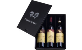 Exklusive Holzkiste Castello di Ama mit L'Apparita, Bellavista und La Casuccia 2018