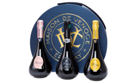 De Venoge Princes "Chapeau Champagner-Box" je 1 Fl. Blanc de Noirs, Rosé und Blanc de Blancs