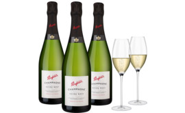 Penfolds Champagnerpaket 3 Flaschen und Zwiesel Champagnerglas