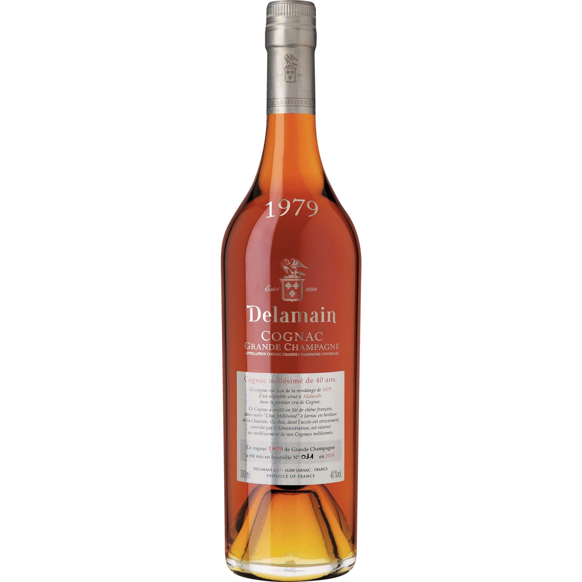Cognac Delamain Millésime 1979 1979 Spirituosen, Cognac AOP, 40% Vol., 0,7L, Geschenketui 0.7 l