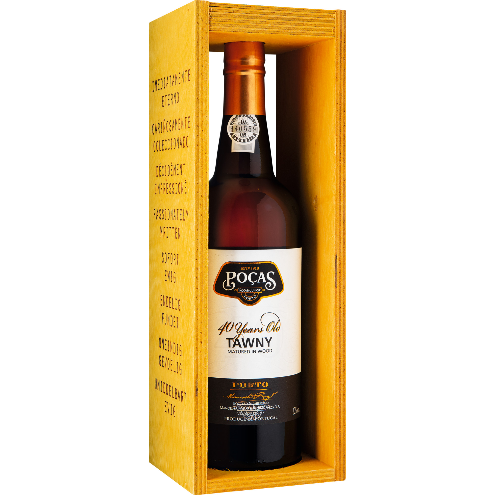 Poças 40 Years Old Tawny Port Spirituosen, Douro DOC, 0,75 L, 20% Vol. 0.75 l