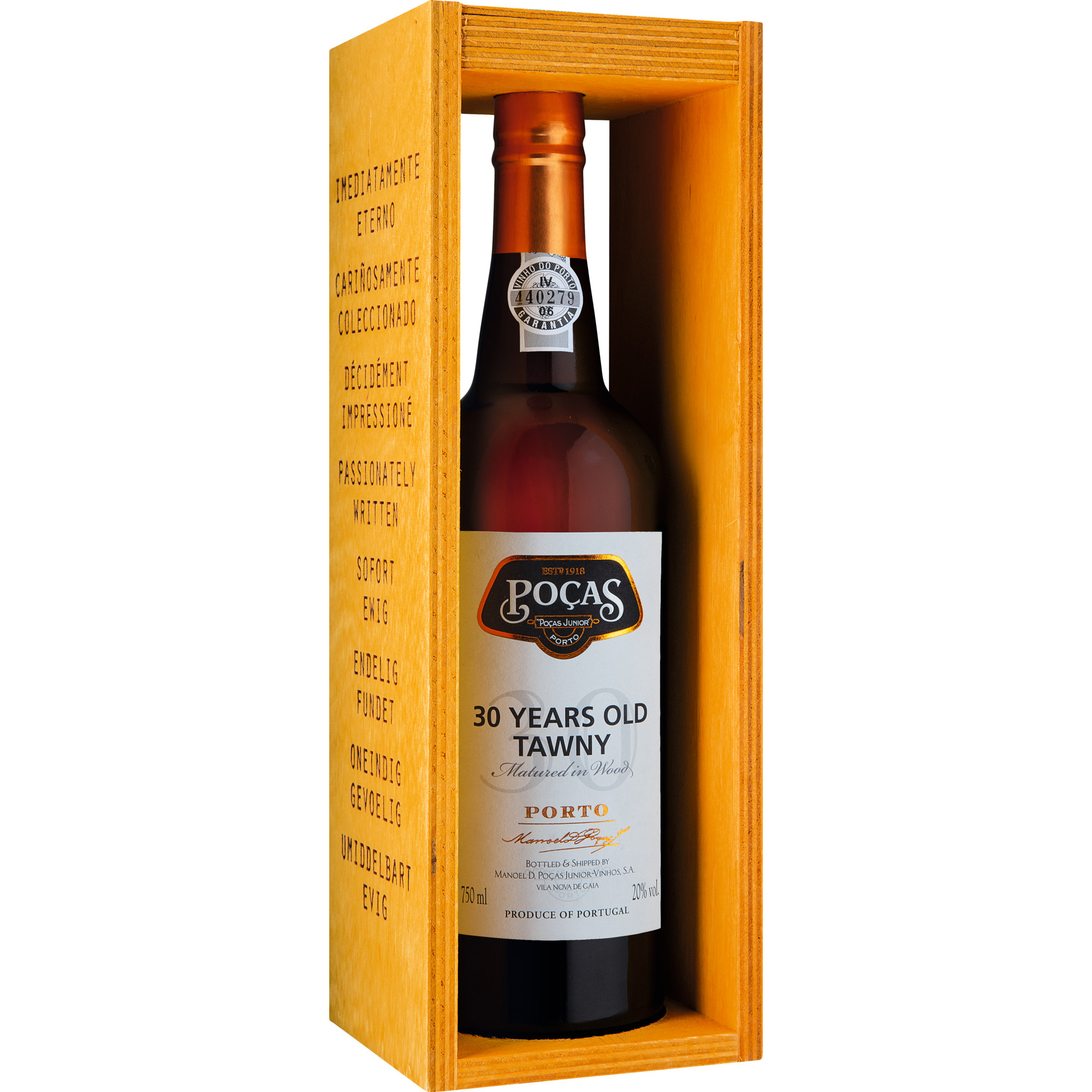 Poças 30 Years Old Tawny Port Spirituosen, Douro DOC, 0,75 L, 20% Vol. 0.75 l
