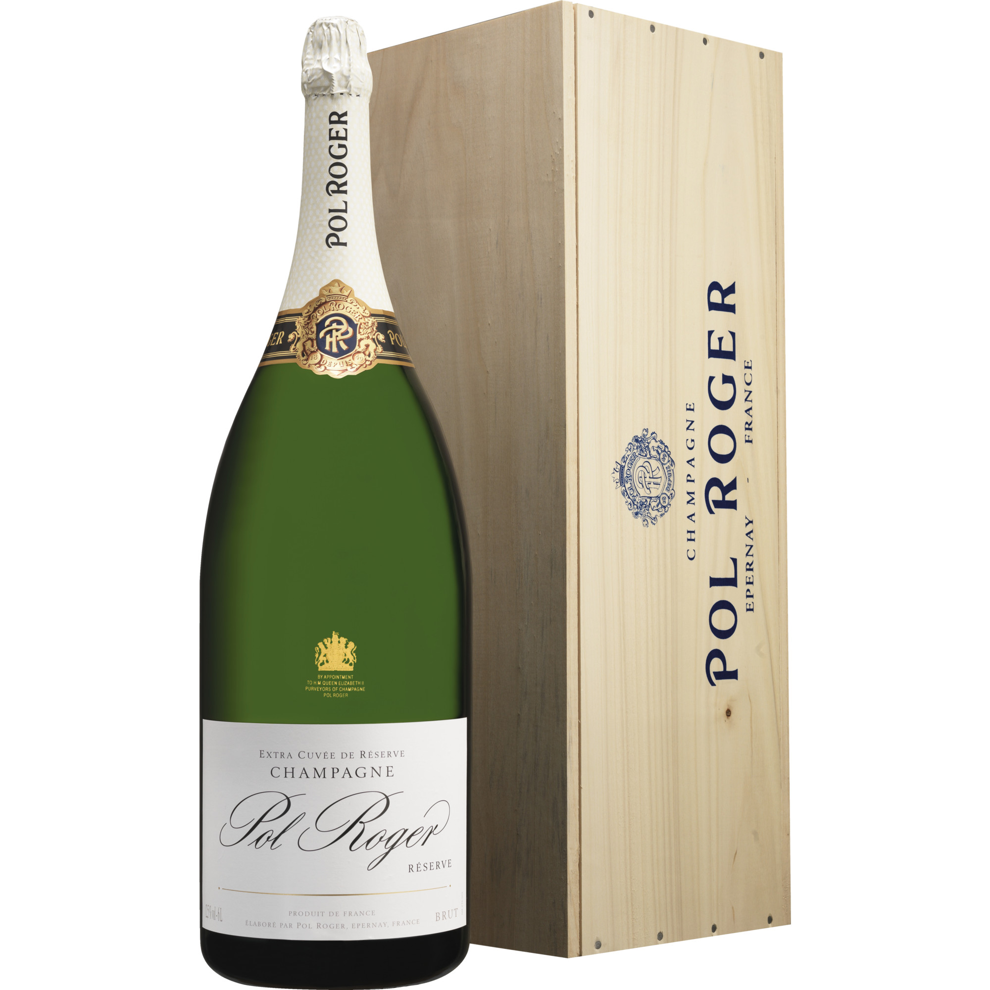 Champagne Pol Roger Réserve Champagner, Brut, Champagne AC, 6 L, in Einzelholzkiste 6 l