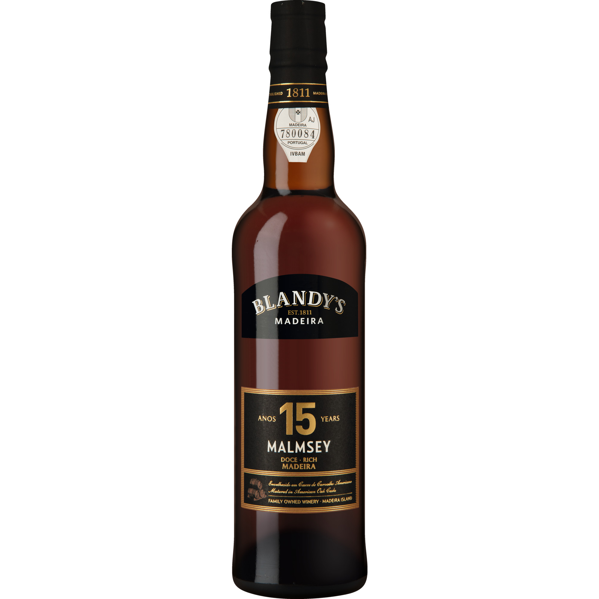 Blandy's 15 Years Old Malmsey Spirituosen, Madeira DOC, 19 % Vol., 0,5 L 0.5 l