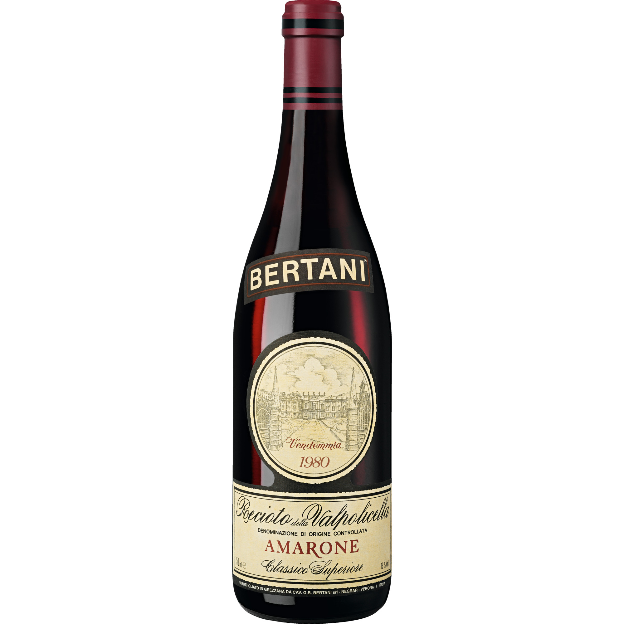 Bertani Recioto della Valpolicella 1980 Rotwein, Amarone della Valpolicella Classico Superiore DOC 0.75 l