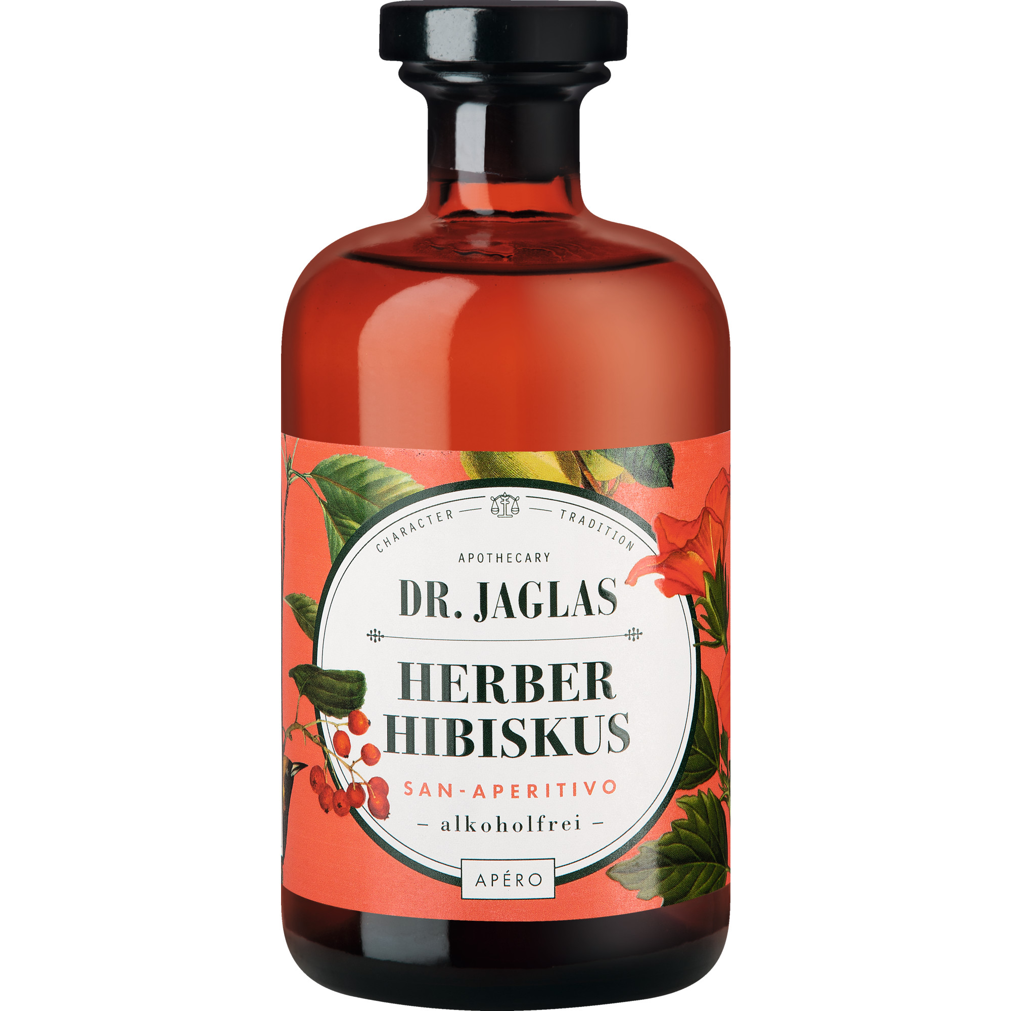 Dr. Jaglas Herber Hibiskus Food, Alkoholfreier Aperitif, 0,5 L 0.5 l