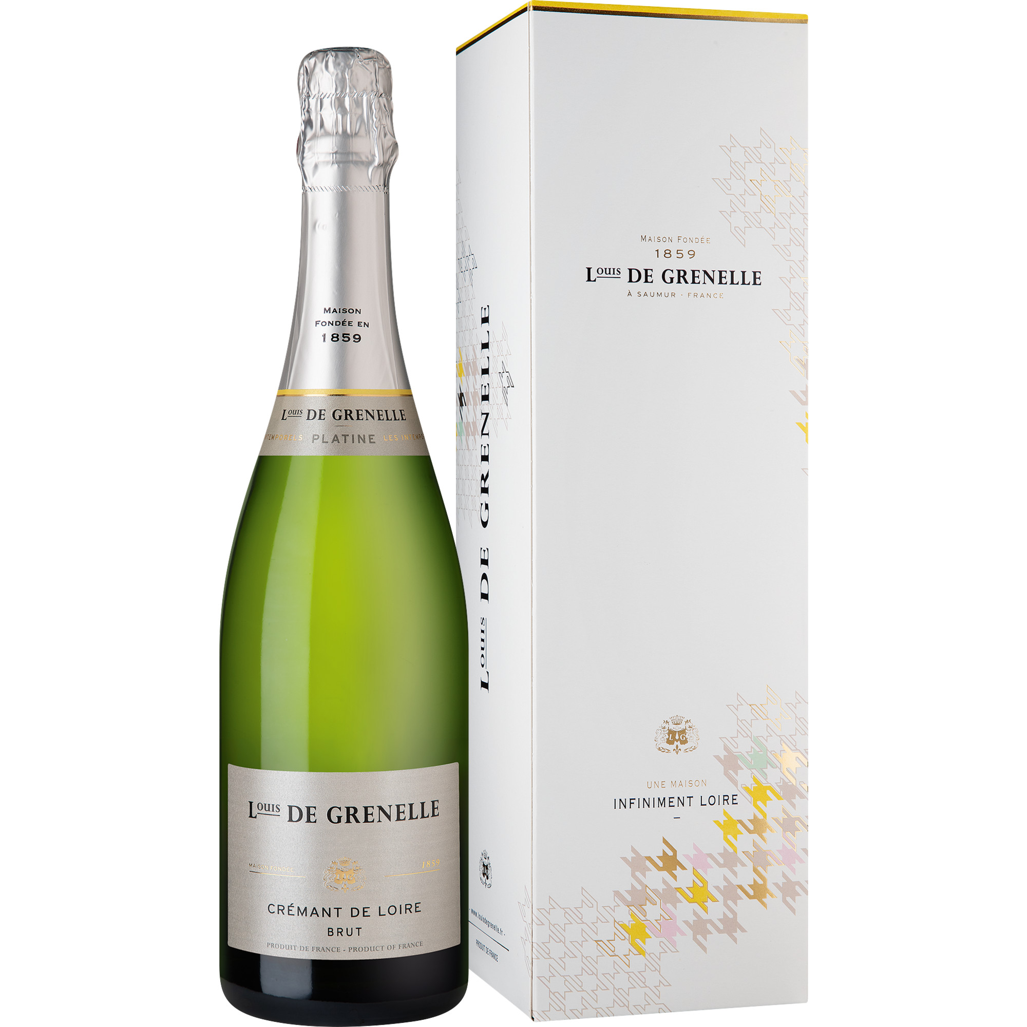 Platine Crémant Schaumwein, Brut, Crémant de Loire AOP, Geschenketui 0.75 l
